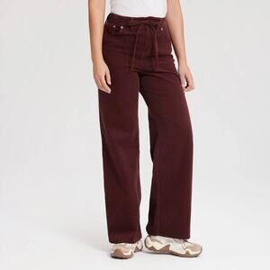 Women's Mid-Rise Straight Leg Corduroy Pull-on Pants